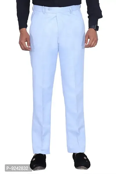 KRG FASHION Men's Regular Fit Cotton Trouser (KRG-FRMLTRSR-LTBLU-11-40_Light Blue_40)-thumb2