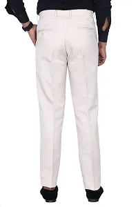 KRG FASHION Men's Regular Fit Cotton Trouser (KRG-FRMLTRSR-CRM-13-30_White, Cream_30)-thumb3