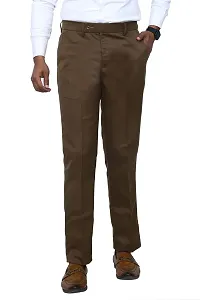 KRG FASHION Men's Regular Fit Cotton Trouser (KRG-FRMLTRSR-BRN-09-28_Brown_28)-thumb1