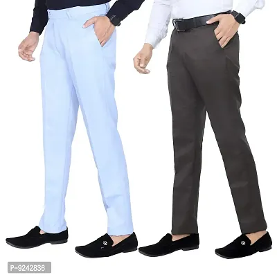 Leesechin Men Pants Clearance,Solid Pure Cotton Elastic Waist Straight  Barrel Trousers - Walmart.com