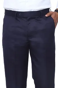 KRG FASHION Men's Regular Fit Cotton Trouser (KRG-FRMLTRSR-BLU-07-38_Blue_38)-thumb2