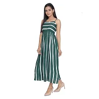 Classic Rayon Striped Dress for Women-thumb3