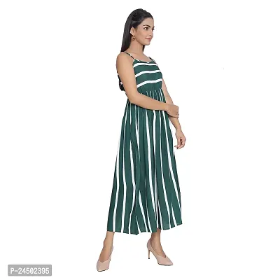 Classic Rayon Striped Dress for Women-thumb2