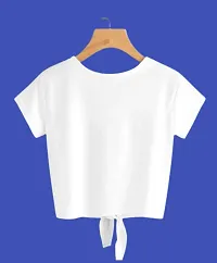 Stylish Cotton Blend T-Shirt For Women-thumb1