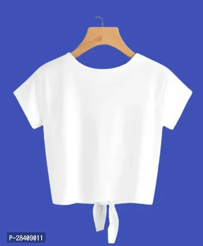 Stylish Cotton Blend T-Shirt For Women-thumb2