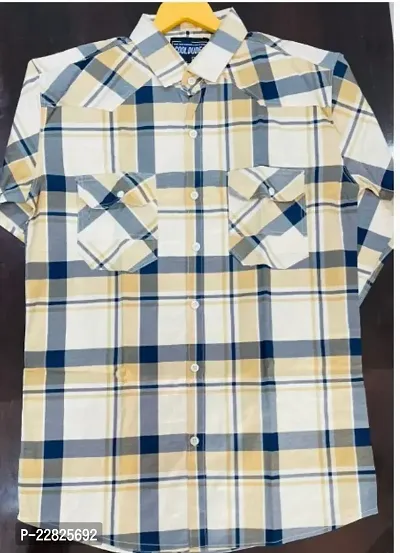 Tredny Cotton Multicoloured Checked Long Sleeves Casual Shirt For Men