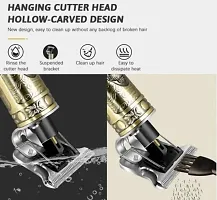 Electric Cordless Hair Clipper for Men, Professional Zero Gapped T Blade Trimmer Pro Li Trimmer, Grooming Hair Cutting Kit Haircut Clipper with Guide Combs Runtime: 42 min Trimmer for Men (Gold)-thumb1