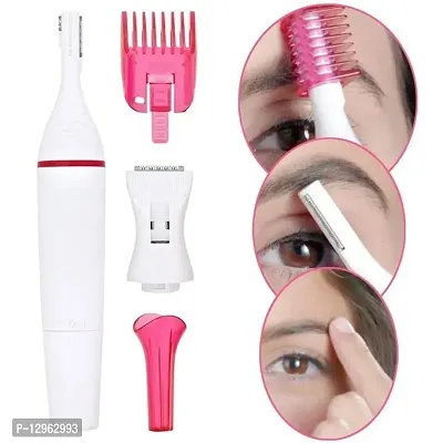 5-in-1 Sweet Sensitive Ladies Touch Trimmer Eyebrow, Face, Underarms and Bikini Hair Remover for Women | Touch Beauty Styler Electric Clipper for Girl-thumb0