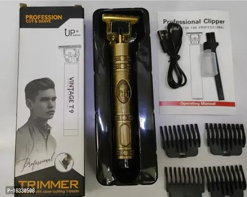Vintage T9 Engarving Head Shaver Hair Trimmer Trimmer 180 min Runtime Trimmer 180 min Runtime 4 Length Settings  (Gold)