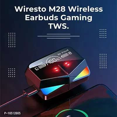 M28 TWS True Wireless Earbuds with 2000 MAH Power Bank Bluetooth Headset  (Black, In the Ear)