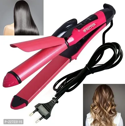 2-in-1 Nova Professional Solid Ceramic Flat Iron Hair Straightener-thumb0