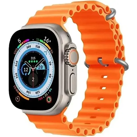 s8 ultra smartwatch with pro features in orange shade S8 ULTRA SMARTWATCH.