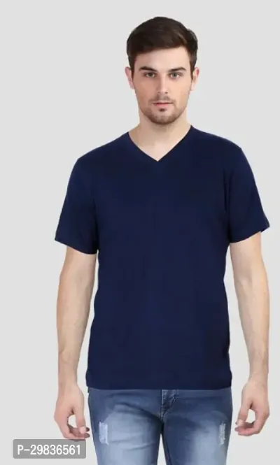 Trendy Cotton Solid Oversized T-shirt For Men-thumb0