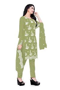 Georgette Dress Material For Women With Embroidered Work And Inner-thumb3