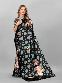 Digital Print, Printed Bollywood Silk Blend, Crepe Saree For Women-thumb1