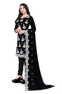 Georgette Dress Material For Women With Embroidered Work And Inner-thumb3