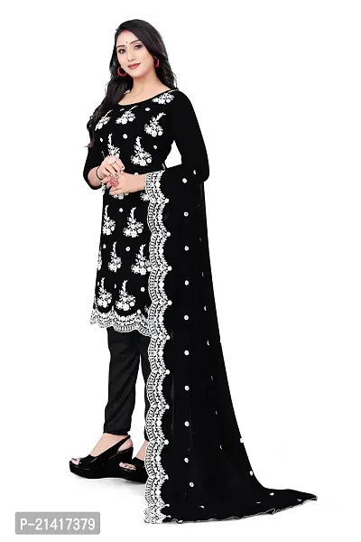 Georgette Dress Material For Women With Embroidered Work And Inner-thumb4