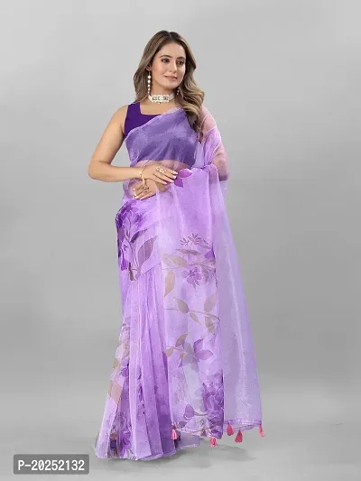 Digital Print Bollywood Organza Saree For Women