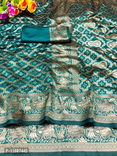 Rama Daily Wear Woven Silk Blend Saree