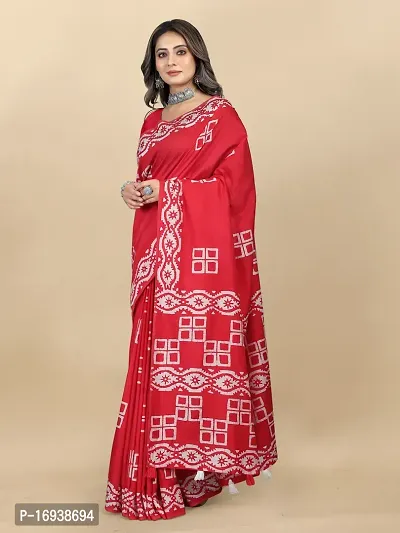 Stylish Chanderi Cotton Multicoloured Self Pattern Saree with Blouse piece