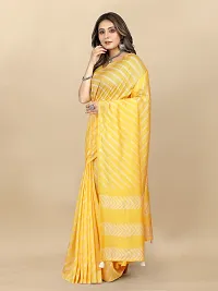 Stylish Chanderi Cotton Multicoloured Self Pattern Saree with Blouse piece-thumb1