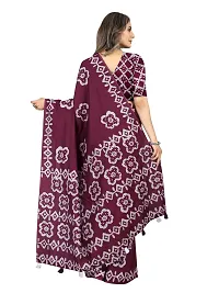 Stylish Chanderi Cotton Multicoloured Self Pattern Saree with Blouse piece-thumb1