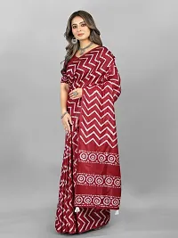 Stylish Chanderi Cotton Multicoloured Self Pattern Saree with Blouse piece-thumb1