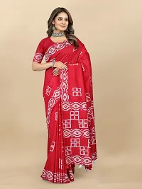 Stylish Chanderi Cotton Multicoloured Self Pattern Saree with Blouse piece-thumb1