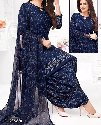 Casual Wear Women Dress Material And Salwar Suit Sets For Women  Girl Printed-Type( Unstitched )-thumb0