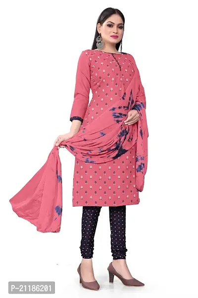 Cotton Dress Material For Women With Printed Work