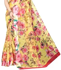 Trendy Women Cotton Blend Saree with Blouse Piece-thumb1