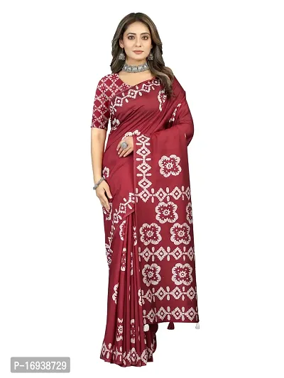 Stylish Chanderi Cotton Multicoloured Self Pattern Saree with Blouse piece