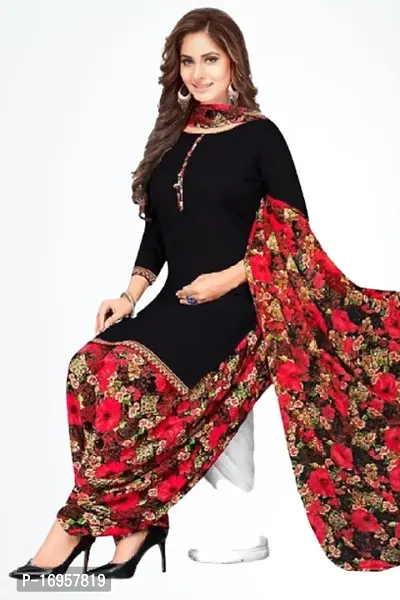 Beautiful American Crepe Printed Dress Material with Dupatta-thumb0