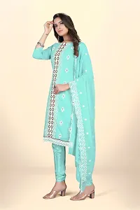 Georgette Dress Material For Women With Embroidered Work And Inner-thumb3