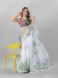 Digital Print Bollywood Organza Saree For Women-thumb3