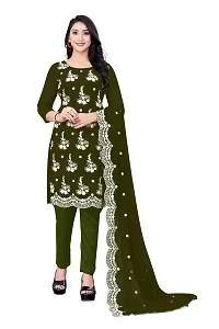 Georgette Dress Material For Women With Embroidered Work And Inner-thumb2