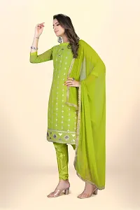 Chanderi Cotton Dress Material For Women With Embroidered Work And Inner-thumb1