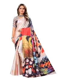 Digital Print, Printed Bollywood Silk Blend, Crepe Saree For Women-thumb2