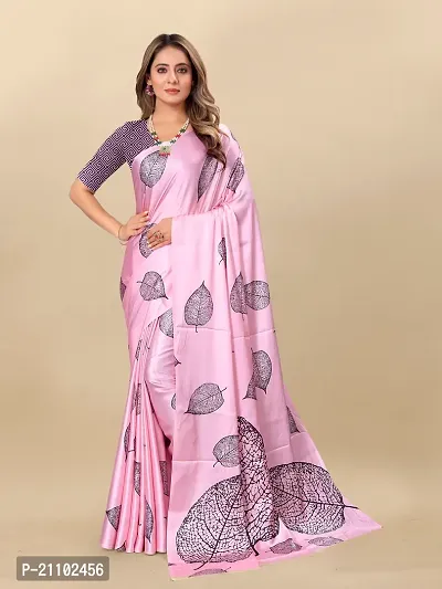 Digital Print, Printed Bollywood Silk Blend, Crepe Saree For Women-thumb2