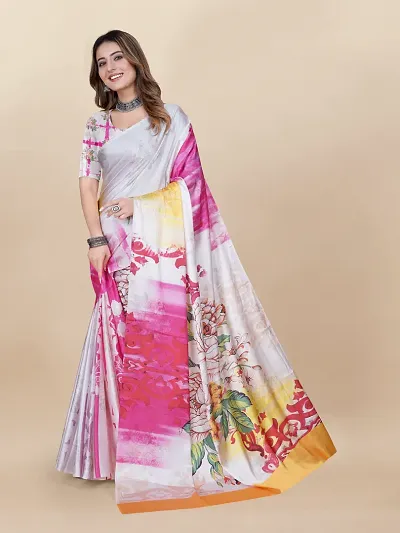 Must Have Crepe Saree with Blouse piece 