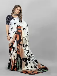 Stylish Crepe Multicoloured Digital Print Saree with Blouse piece-thumb3