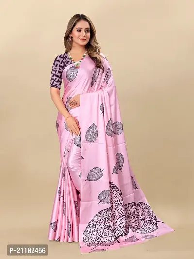 Digital Print, Printed Bollywood Silk Blend, Crepe Saree For Women-thumb3