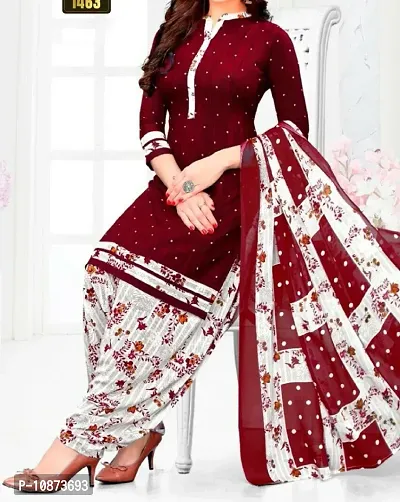 Casual Wear Women Dress Material And Salwar Suit Sets For Women  Girl Printed-Type( Unstitched )-thumb0