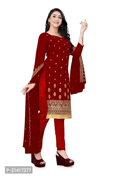 Georgette Dress Material For Women With Embroidered Work And Inner-thumb4