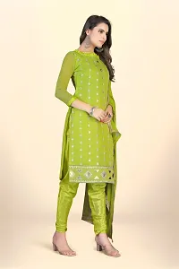 Chanderi Cotton Dress Material For Women With Embroidered Work And Inner-thumb3