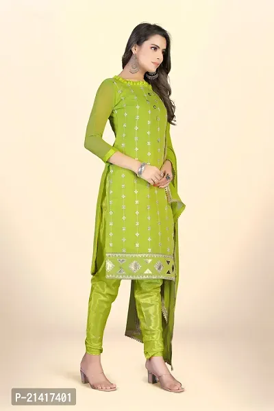 Chanderi Cotton Dress Material For Women With Embroidered Work And Inner-thumb4