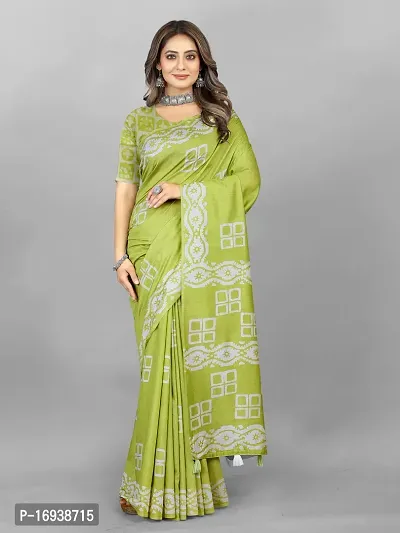 Stylish Chanderi Cotton Multicoloured Self Pattern Saree with Blouse piece