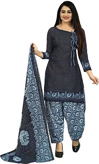 INITHI Bollywood Women Italian Leon Crepe Dress Material Salwar Suits Casual Wear (Color Black)-thumb3