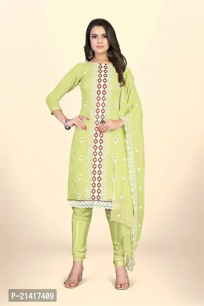 Georgette Dress Material For Women With Embroidered Work And Inner-thumb0