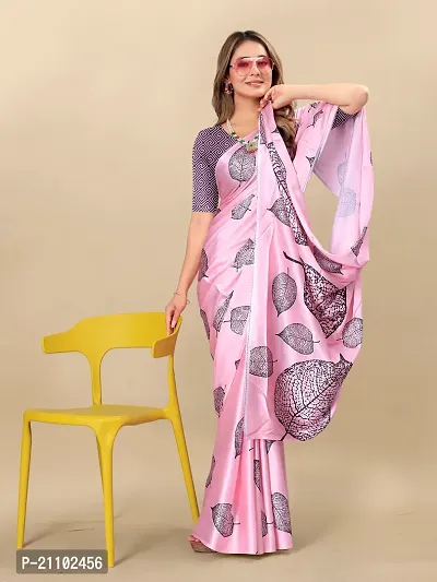 Digital Print, Printed Bollywood Silk Blend, Crepe Saree For Women-thumb0